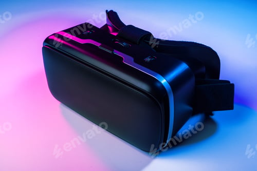 Preview: VR. Virtual Reality equipment on the table