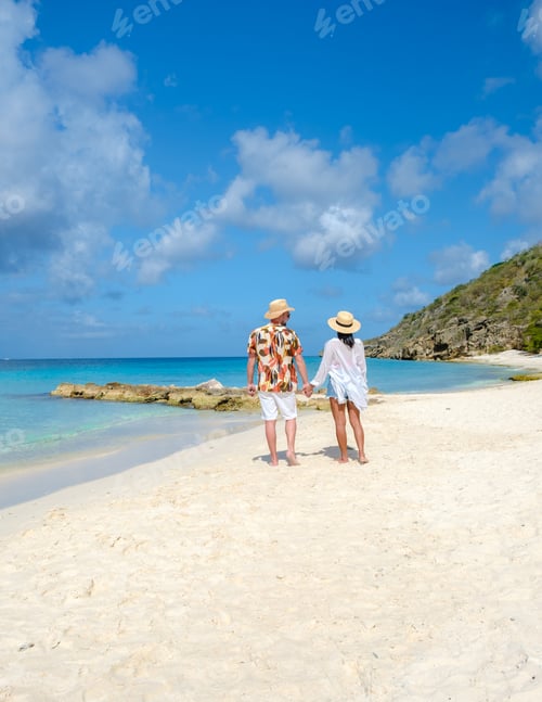 Preview: Playa Porto Marie beach in Curacao, tropical beach at the Caribbean Island of Curacao