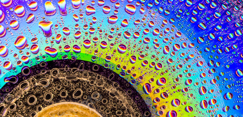 Preview: background of colorful water drops