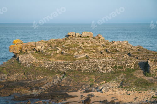 Preview: Defensive wall and remains of the typical circular dwellings of Celtic settlements