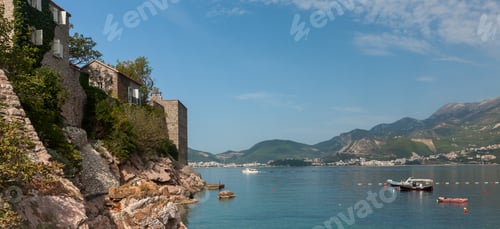 Preview: St. Stephan Island In Adriatic Sea In Montenegro. Panoramic Views Of The Coast