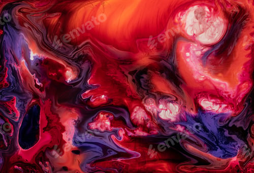 Preview: Abstract flow of liquid paints in mix
