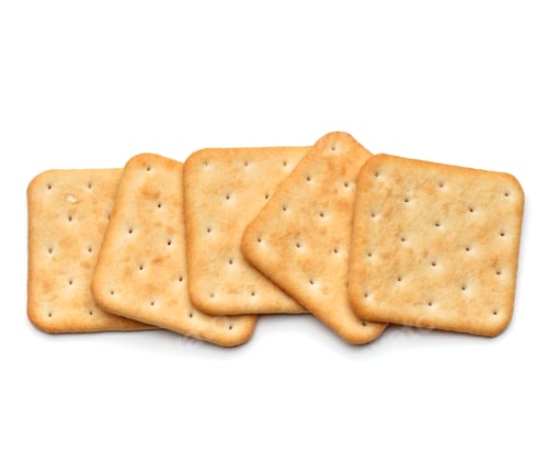 Preview: Dry cracker cookies isolated on white background cutout