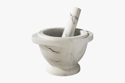 Preview: Carrara Marble Mortar and Pestle Set