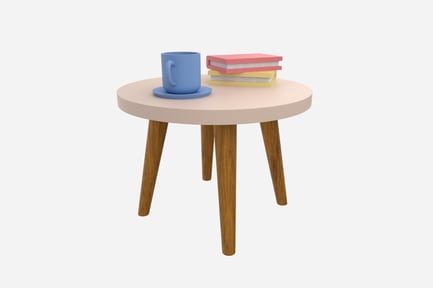 Preview: Coffee Table with Book and Mug 3D Illustration