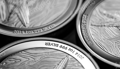 Preview: Closeup of a stack of five coins