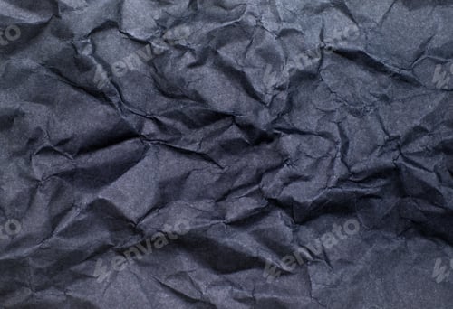 Preview: Black color crumpled paper texture background