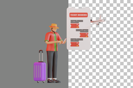 Preview: Tourist Clicking Photos 3D Illustration
