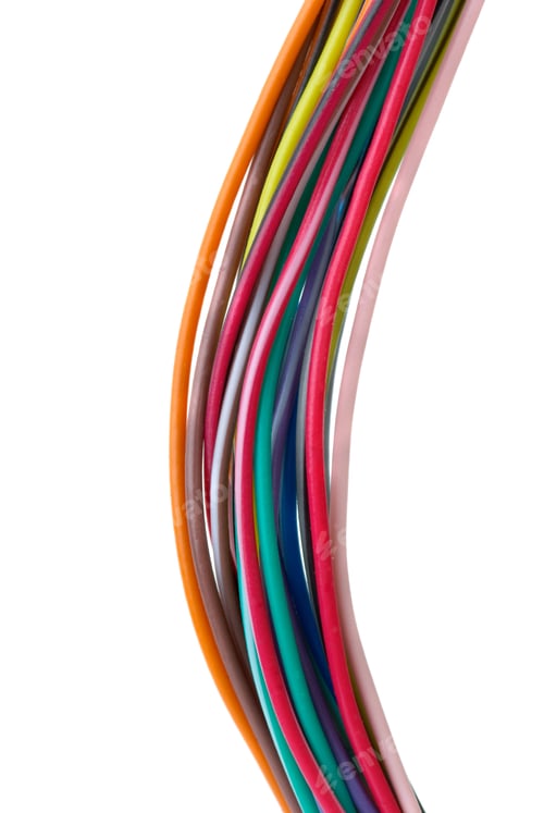 Preview: Close-up shot of different colored wires