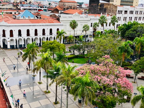 Preview: View from above of a plaza in Santa Cruz, Bolivia.