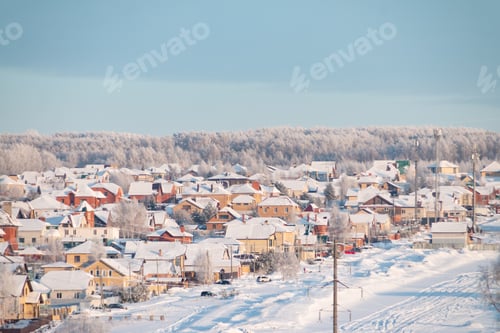 Preview: Winter countryside landscape