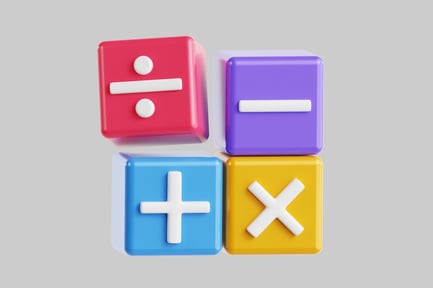 Preview: Colorful math symbol blocks