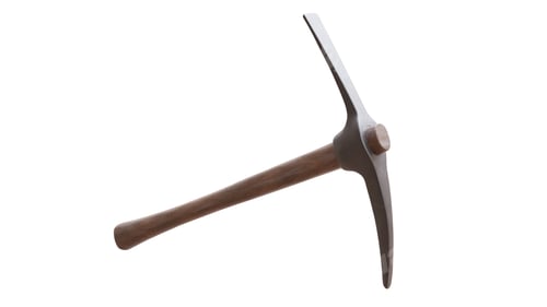 Preview: Pickaxe hand tool isolated on white, 3d