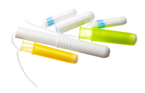 Preview: Women hygienic tampons isolated on white background