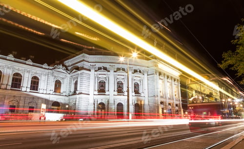 Preview: Burgtheater in Vienna Austia at night