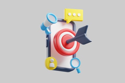 Preview: Mobile marketing cartoon scene asset