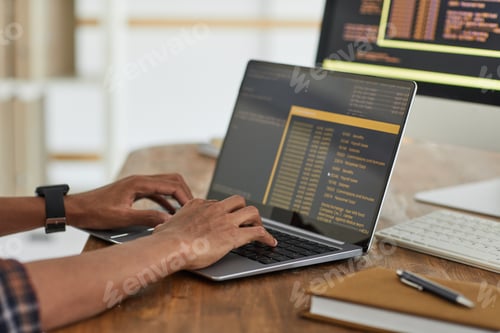 Preview: Male Hands Typing Programming Code