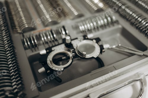 Preview: Optometrist trial frame and lens kit for eyesight testing