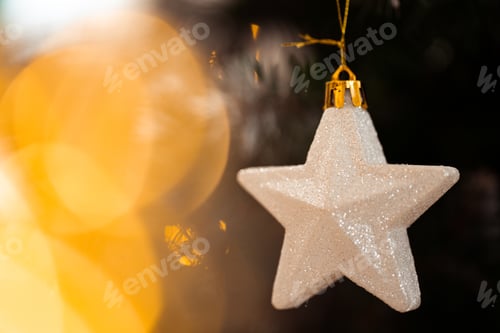 Preview: Christmas star decor or New Year minimal concept