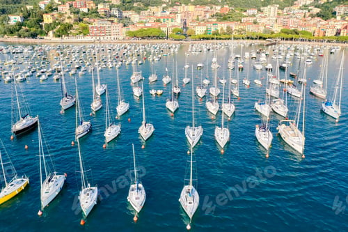 Preview: Top view of boats. Italian coast