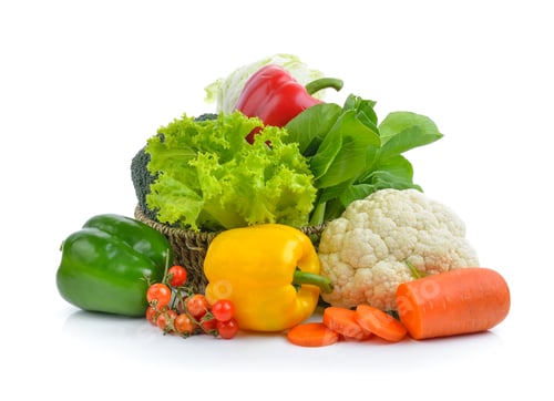 Preview: vegetables on white background