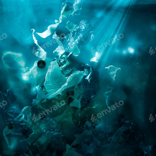 Preview: Toxic plastic waste floating underwater in the ocean