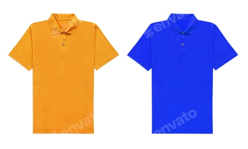 Preview: yellow and blue t-shirt isolated
