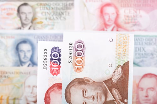 Preview: Luxembourg franc a business background