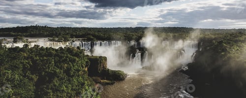 Preview: Iguazu falls water flows in Argentina South America natural wonder