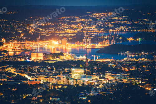 Preview: Oslo Norway at Night