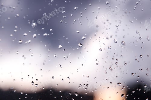 Preview: Background water drops. Raindrops on window panes