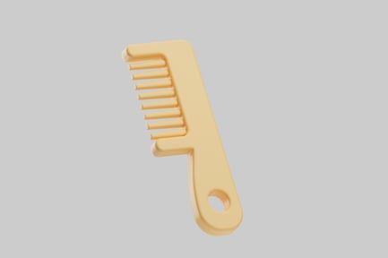 Preview: Peach hair comb with handle