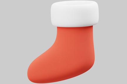 Preview: Christmas stocking with white cuff