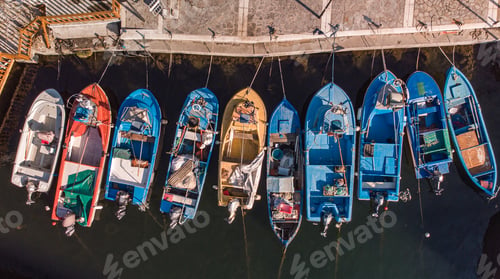 Preview: Aerial view of Nesebar, ancient city on the Black Sea coast of Bulgaria.