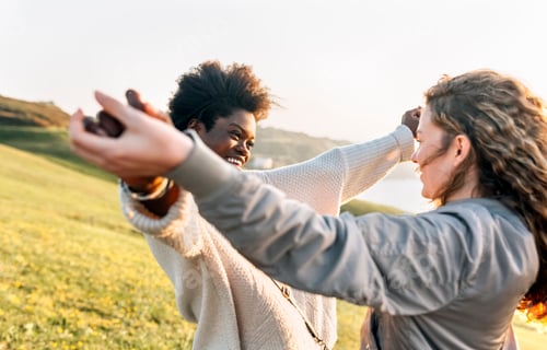 Preview: Two best friends having fun outdoors