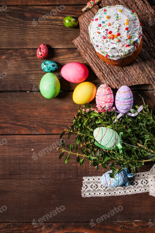 Preview: Easter cake sweet pastry traditional holiday christianity fresh tasty gourmet food background
