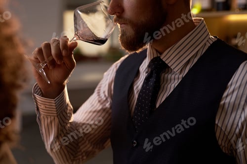 Preview: Man Expertizing Bouquet of Wine