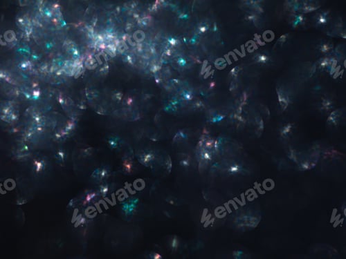 Preview: Trendy neon colors festive sparkling real defocused lights vintage lens Blue purple bokeh abstract