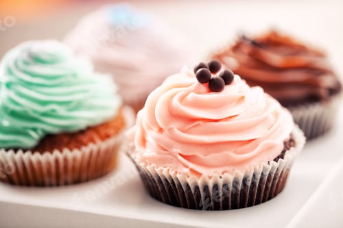 Preview: Selection of Colored Cupcakes