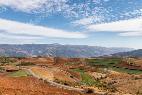 Preview: beautiful red land in yunnan