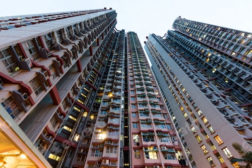 Preview: Apartment building from low angle