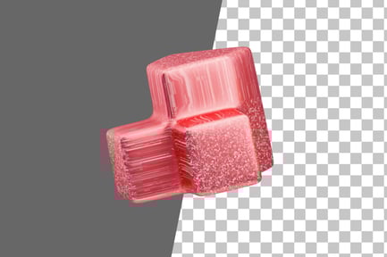 Preview: Glitter Abstract Glossy Red Capsule 3D Icon