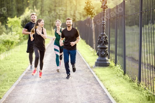 Preview: Friends jogging outdoors