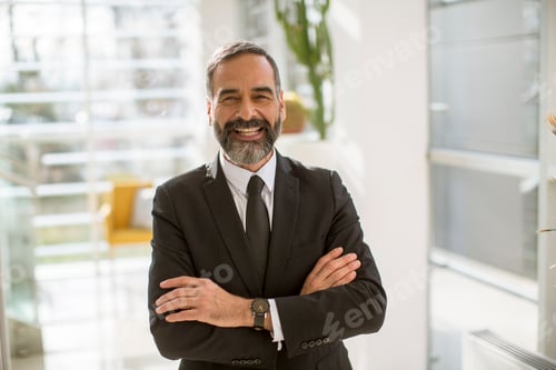 Preview: Mature businessman standing in an office