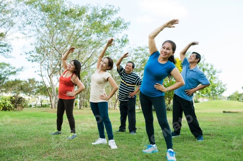 Preview: Senior people exercising