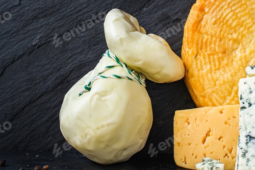 Preview: Cheese Many Different Types And Grades Meal On The Table Tasty Serving Size Top View Copy Space For