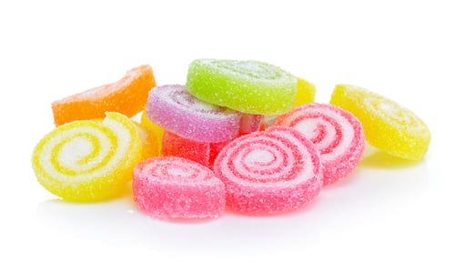 Preview: Jelly sweet, flavor fruit, candy dessert colorful on sugar.