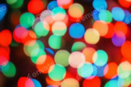 Preview: Background Abstract- Bokeh Blurry. Defocused- Festive Party. New Year- Beautiful Spark.