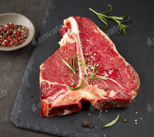 Preview: fresh raw T bone steak