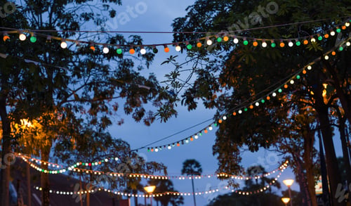 Preview: garland bulbs in the street